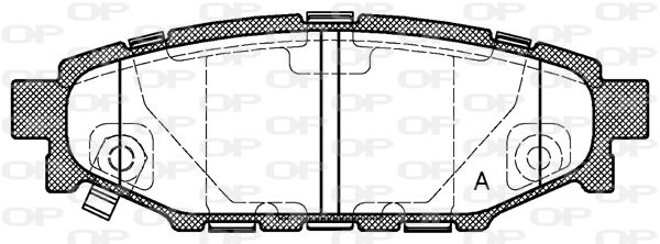 OPEN PARTS Bremžu uzliku kompl., Disku bremzes BPA1136.01